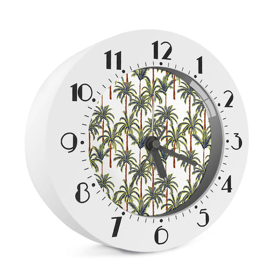 Vintage Palm Tree Beach Pattern Print Alarm Clock