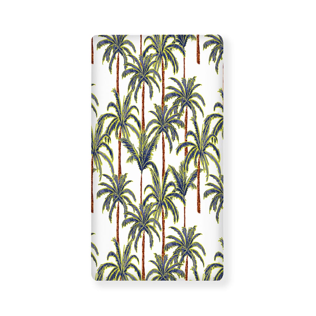 Vintage Palm Tree Beach Pattern Print Baby Crib Sheet