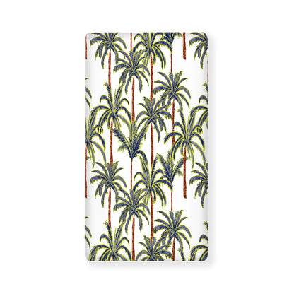 Vintage Palm Tree Beach Pattern Print Baby Crib Sheet