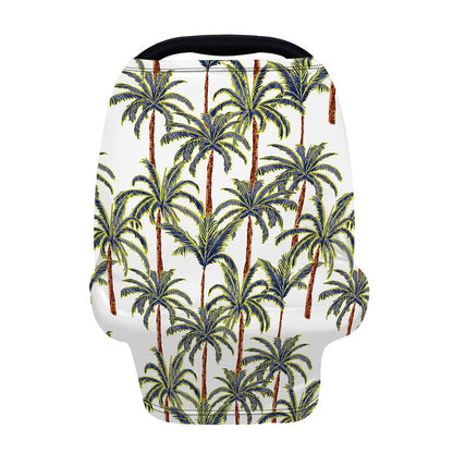 Vintage Palm Tree Beach Pattern Print Baby Seat Cover