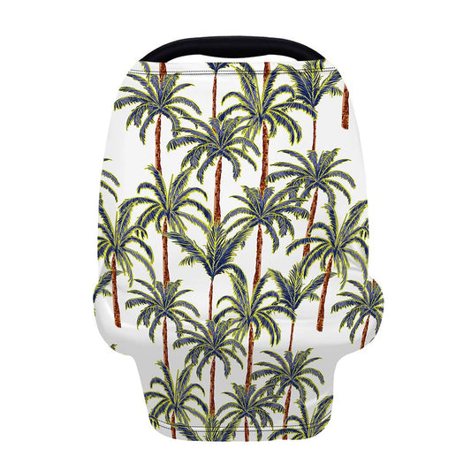 Vintage Palm Tree Beach Pattern Print Baby Seat Cover
