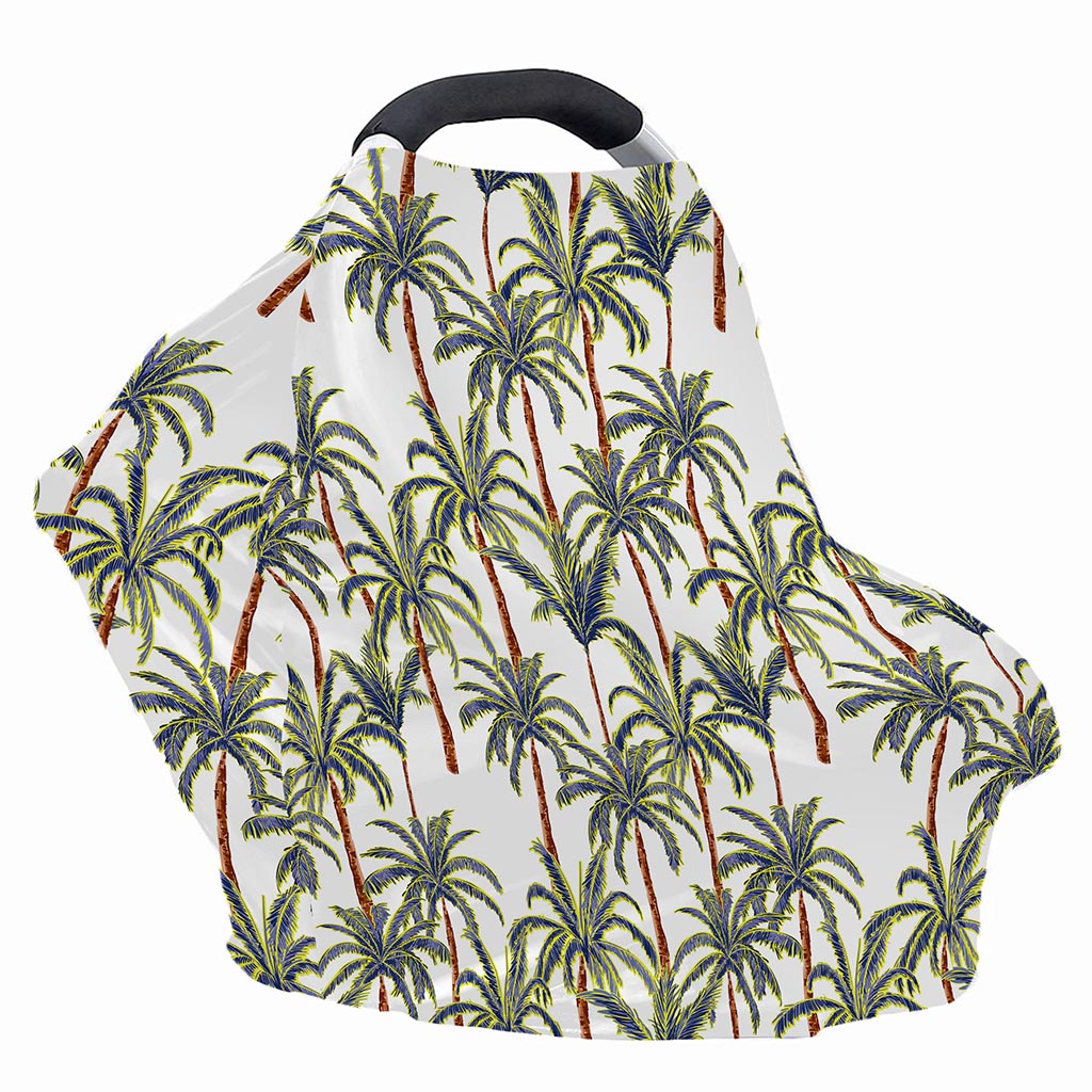 Vintage Palm Tree Beach Pattern Print Baby Seat Cover