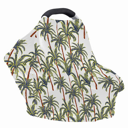 Vintage Palm Tree Beach Pattern Print Baby Seat Cover