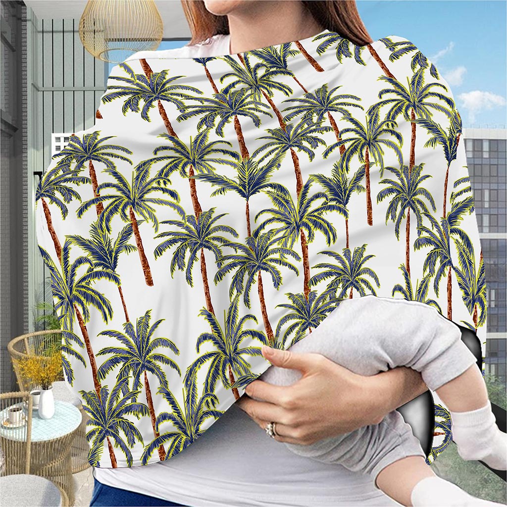 Vintage Palm Tree Beach Pattern Print Baby Seat Cover
