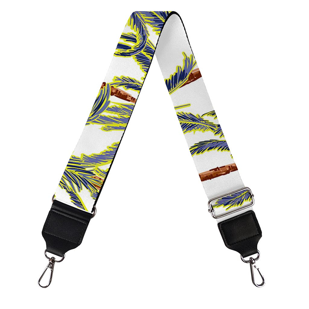 Vintage Palm Tree Beach Pattern Print Bag Strap