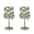 Vintage Palm Tree Beach Pattern Print Bar Stool Covers