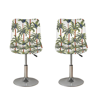 Vintage Palm Tree Beach Pattern Print Bar Stool Covers