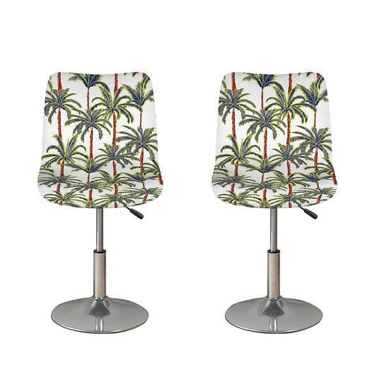 Vintage Palm Tree Beach Pattern Print Bar Stool Covers
