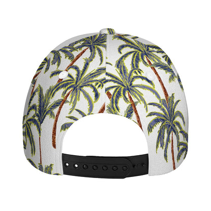 Vintage Palm Tree Beach Pattern Print Baseball Cap