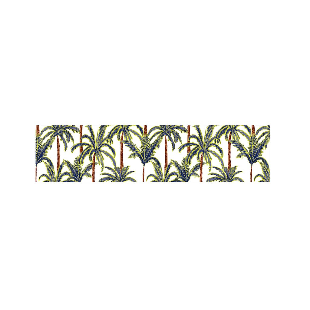 Vintage Palm Tree Beach Pattern Print Bed Runner