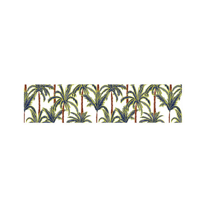 Vintage Palm Tree Beach Pattern Print Bed Runner