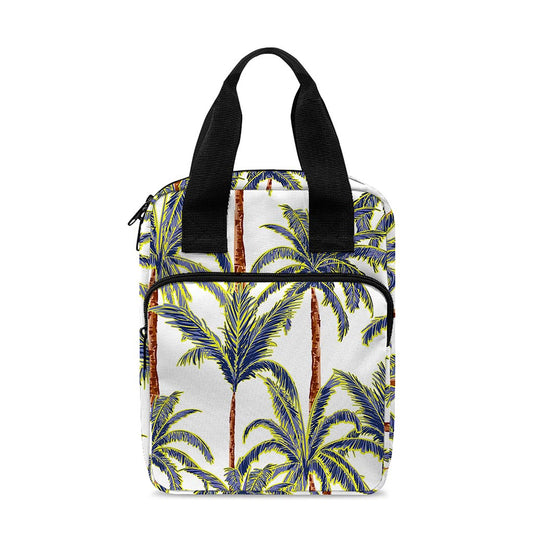 Vintage Palm Tree Beach Pattern Print Bible Tote Bag