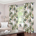 Vintage Palm Tree Beach Pattern Print Dimout Grommet Curtains