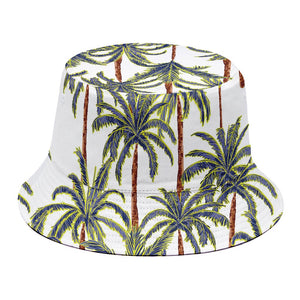 Vintage Palm Tree Beach Pattern Print Bucket Hat