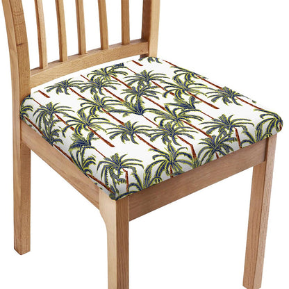 Vintage Palm Tree Beach Pattern Print Chair Cushion Cover