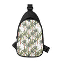 Vintage Palm Tree Beach Pattern Print Sling Bag
