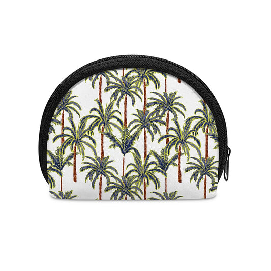 Vintage Palm Tree Beach Pattern Print Coin Purse
