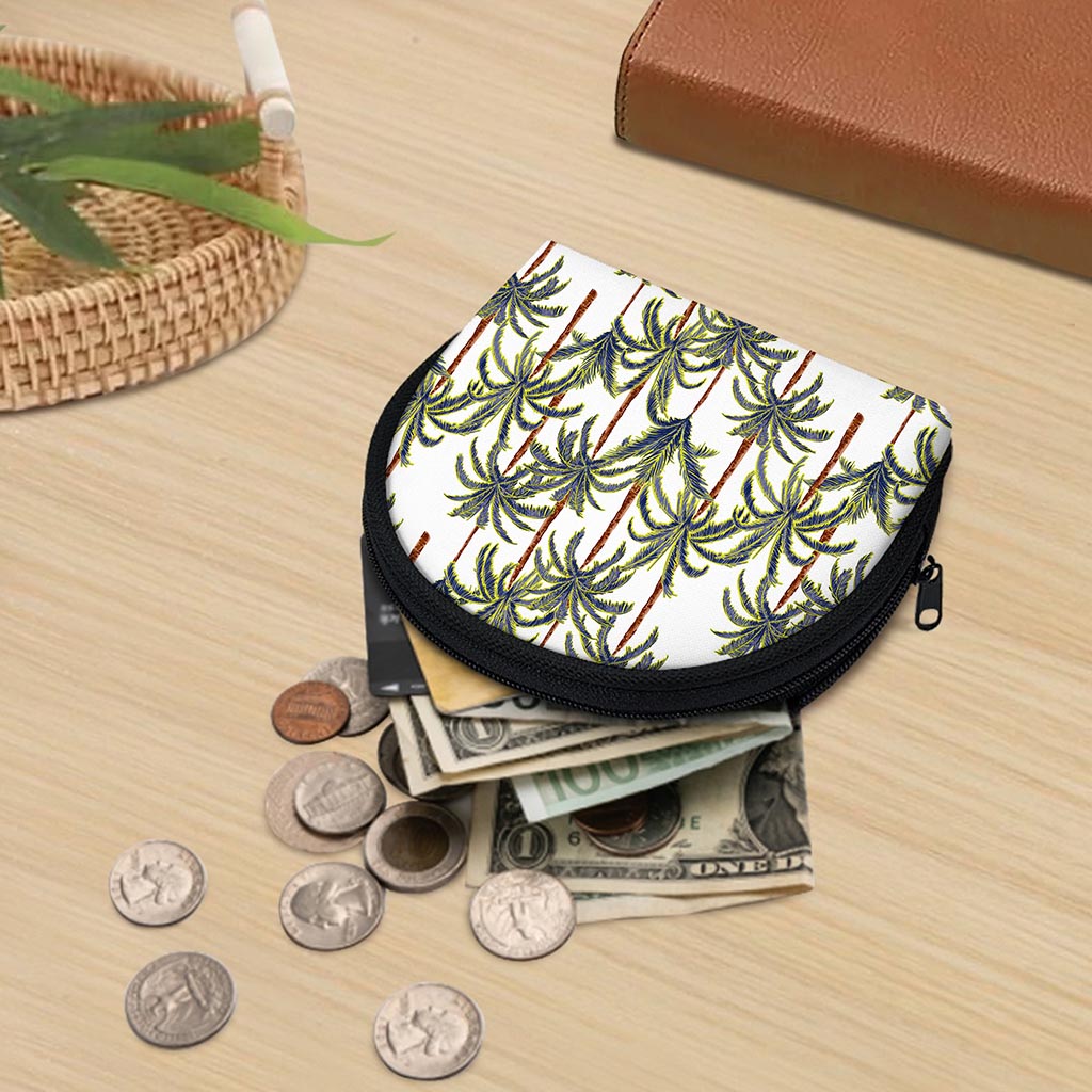 Vintage Palm Tree Beach Pattern Print Coin Purse