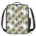 Vintage Palm Tree Beach Pattern Print Crossbody Lunch Bag