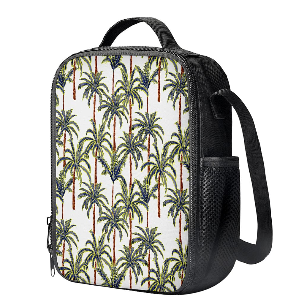 Vintage Palm Tree Beach Pattern Print Crossbody Lunch Bag