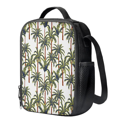 Vintage Palm Tree Beach Pattern Print Crossbody Lunch Bag