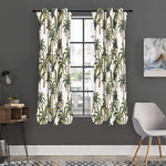 Vintage Palm Tree Beach Pattern Print Curtain