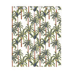 Vintage Palm Tree Beach Pattern Print Curtain