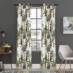 Vintage Palm Tree Beach Pattern Print Curtain
