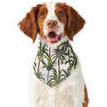 Vintage Palm Tree Beach Pattern Print Dog Bandana