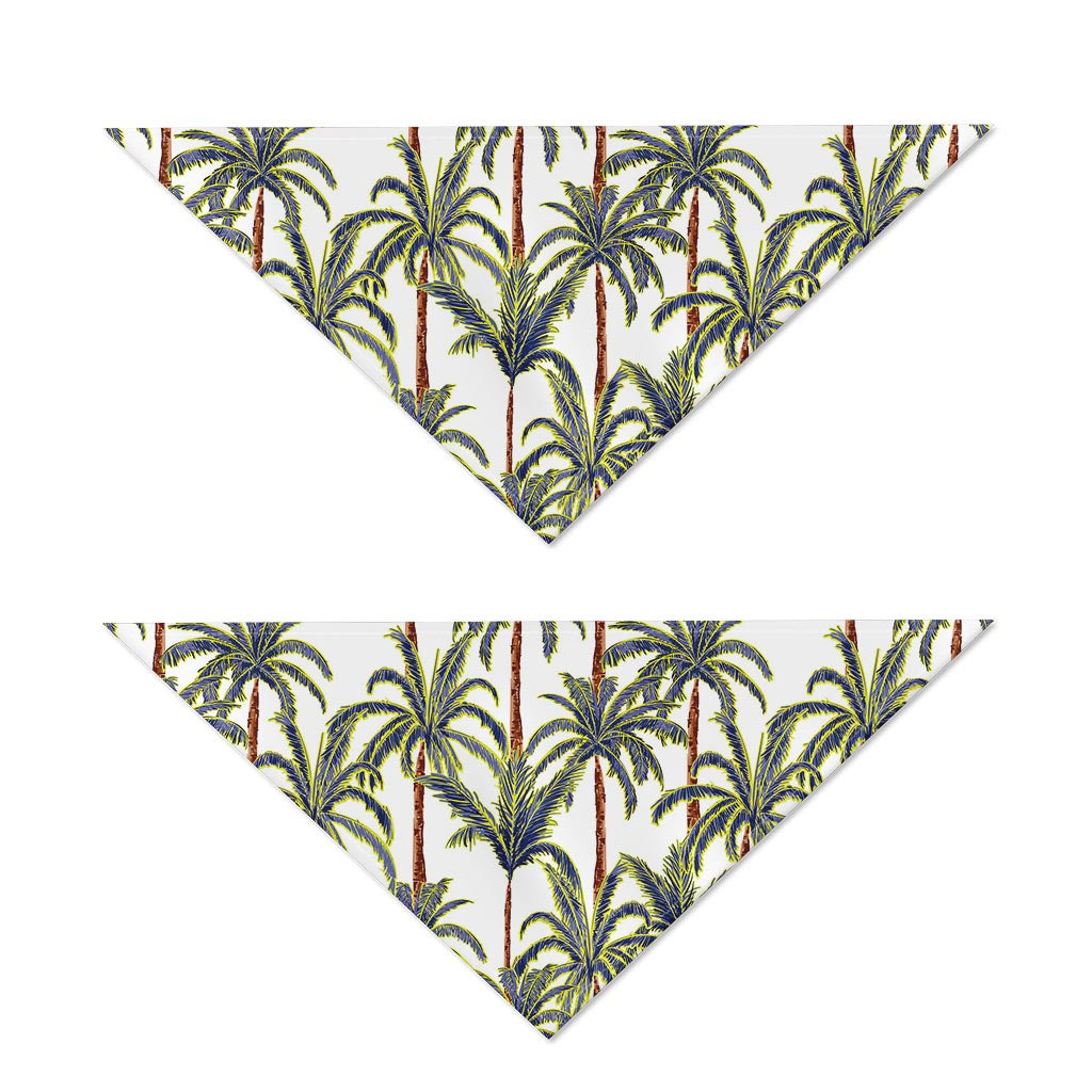 Vintage Palm Tree Beach Pattern Print Dog Bandana