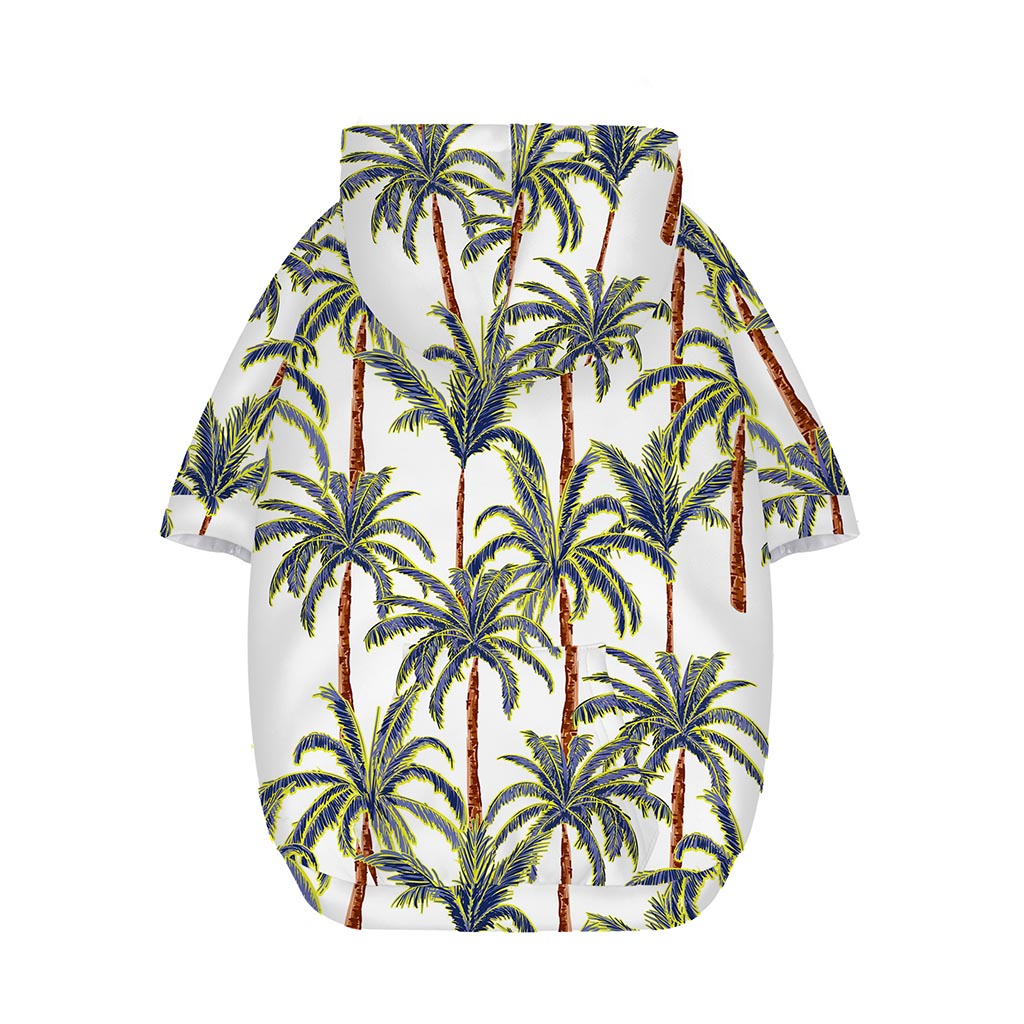 Vintage Palm Tree Beach Pattern Print Dog Zip Up Hoodie