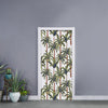 Vintage Palm Tree Beach Pattern Print Door Sticker