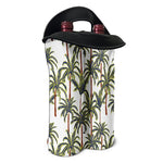 Vintage Palm Tree Beach Pattern Print Double Neoprene Wine Tote