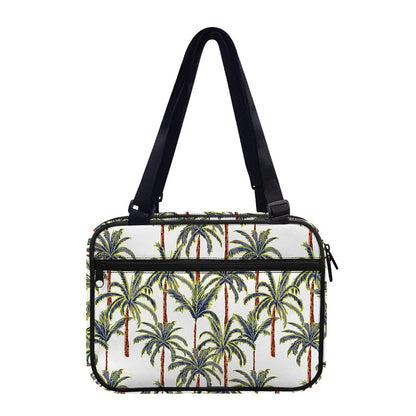 Vintage Palm Tree Beach Pattern Print Double Strap Bible Bag