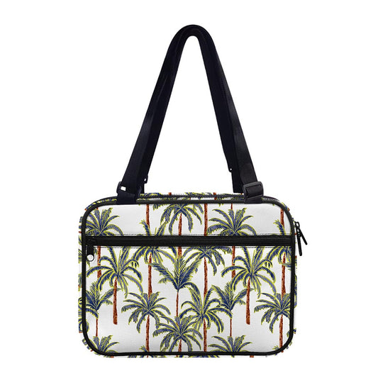 Vintage Palm Tree Beach Pattern Print Double Strap Bible Bag
