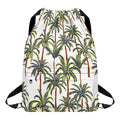Vintage Palm Tree Beach Pattern Print Drawstring Backpack