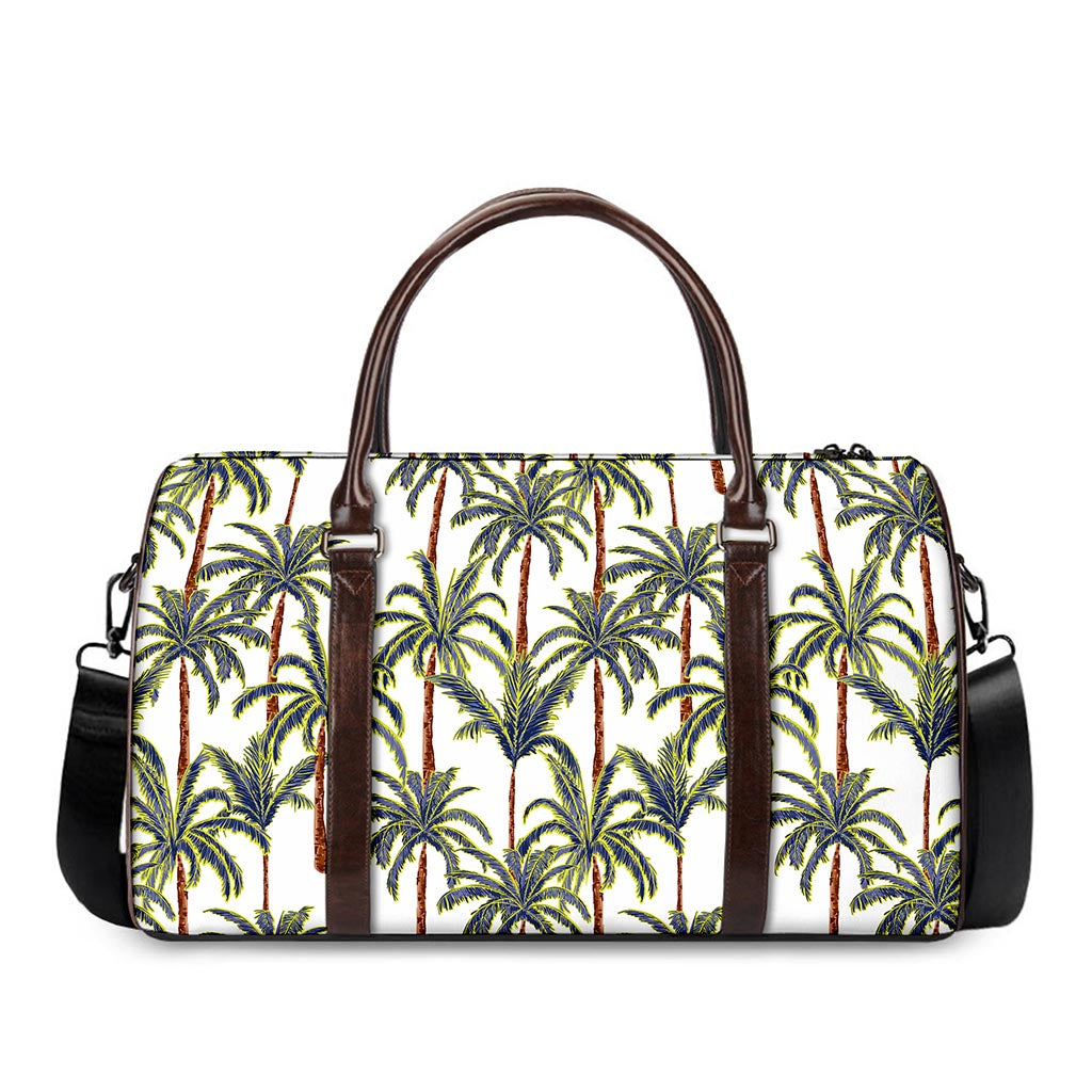Vintage Palm Tree Beach Pattern Print Duffle Bag
