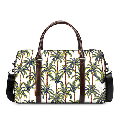 Vintage Palm Tree Beach Pattern Print Duffle Bag