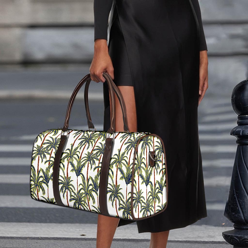 Vintage Palm Tree Beach Pattern Print Duffle Bag