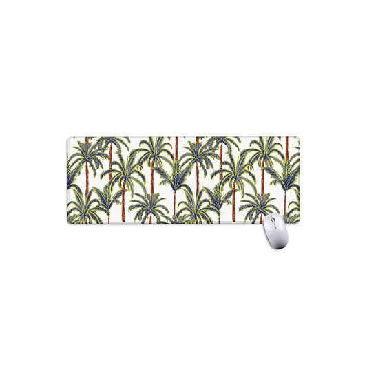 Vintage Palm Tree Beach Pattern Print Extended Mouse Pad