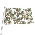 Vintage Palm Tree Beach Pattern Print Flag