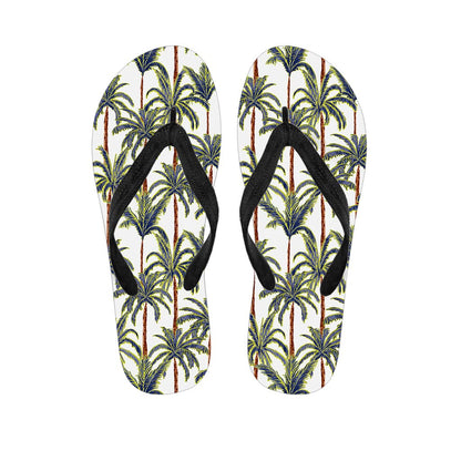 Vintage Palm Tree Beach Pattern Print Flip Flops