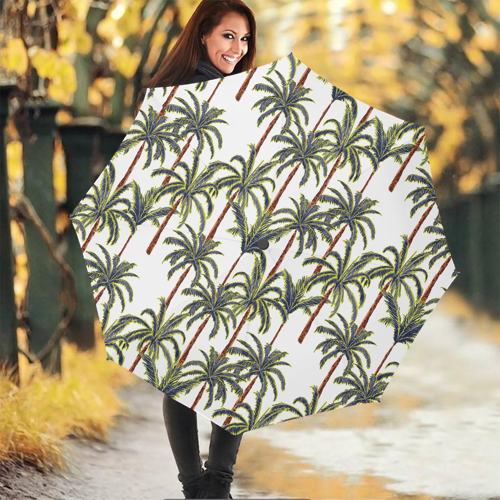 Vintage Palm Tree Beach Pattern Print Foldable Umbrella