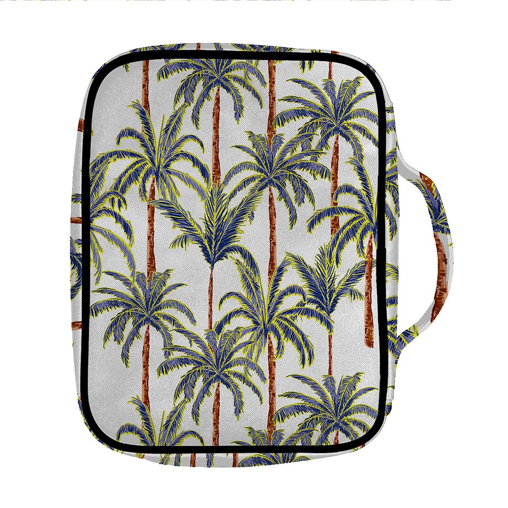 Vintage Palm Tree Beach Pattern Print Front Pocket Bible Bag