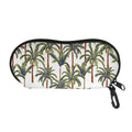 Vintage Palm Tree Beach Pattern Print Glasses Case