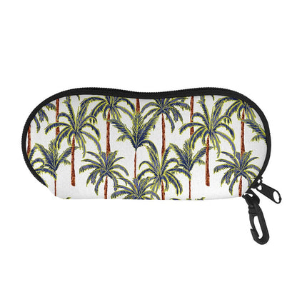Vintage Palm Tree Beach Pattern Print Glasses Case