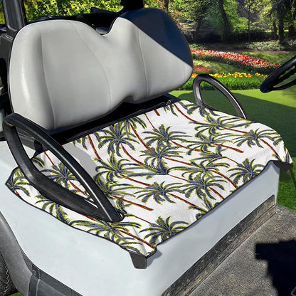 Vintage Palm Tree Beach Pattern Print Golf Cart Seat Cover