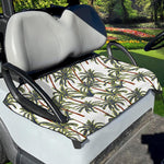 Vintage Palm Tree Beach Pattern Print Golf Cart Seat Cover
