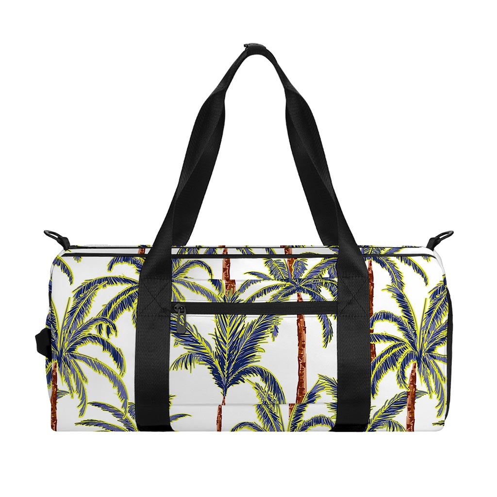 Vintage Palm Tree Beach Pattern Print Gym Bag