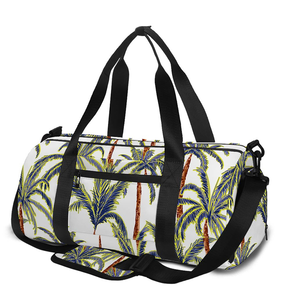 Vintage Palm Tree Beach Pattern Print Gym Bag